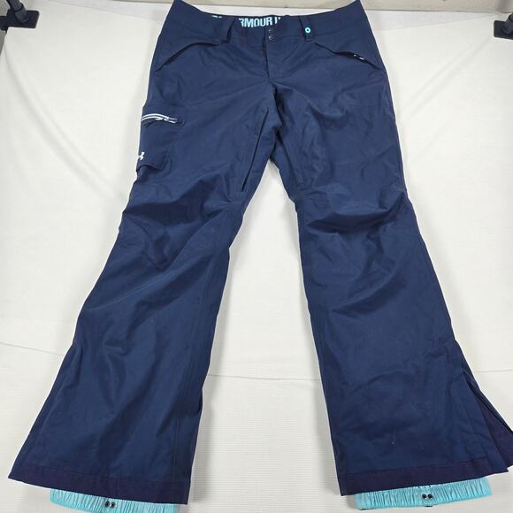 Under Armour ColdGear Infrared Glades Stretch Blue Snow Pants Women's Size Large - Picture 1 of 10